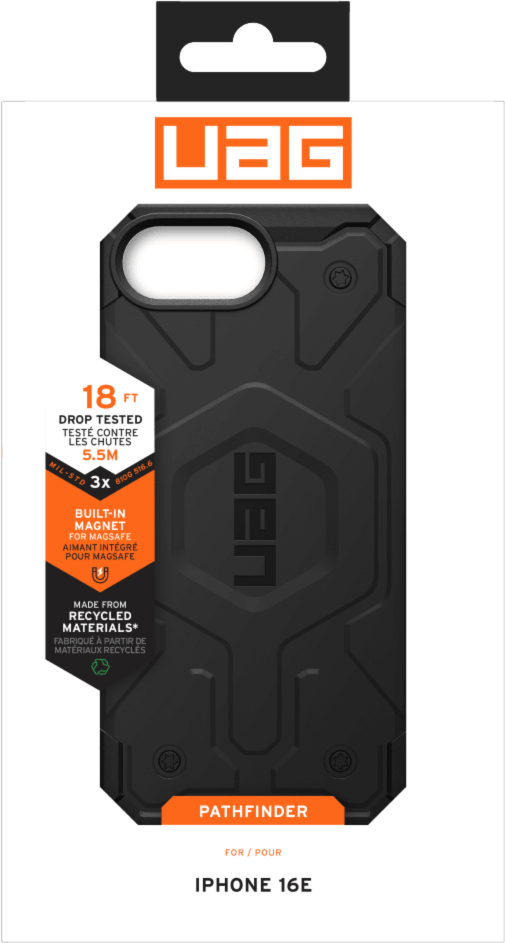 Designed with action and adventure in mind, the UAG Pathfinder Clear case with MagSafe provides serious protection with a modern classic look.