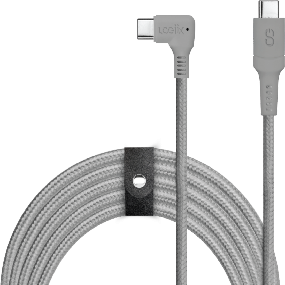 LOGiiX Piston Connect Anti-Stress XL 90 3M USB-C to USB-C 100W (2023) - Graphite Grey