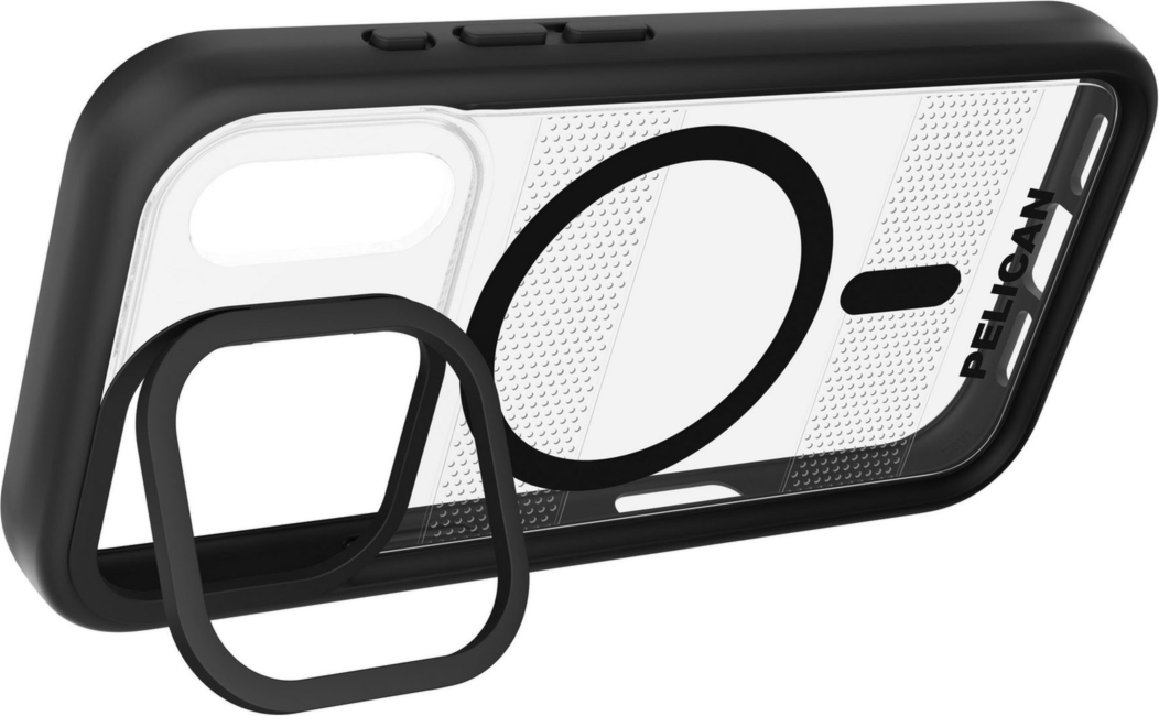 Étui Pelican Protector MagSafe avec support pour iPhone 17 Pro - Transparent