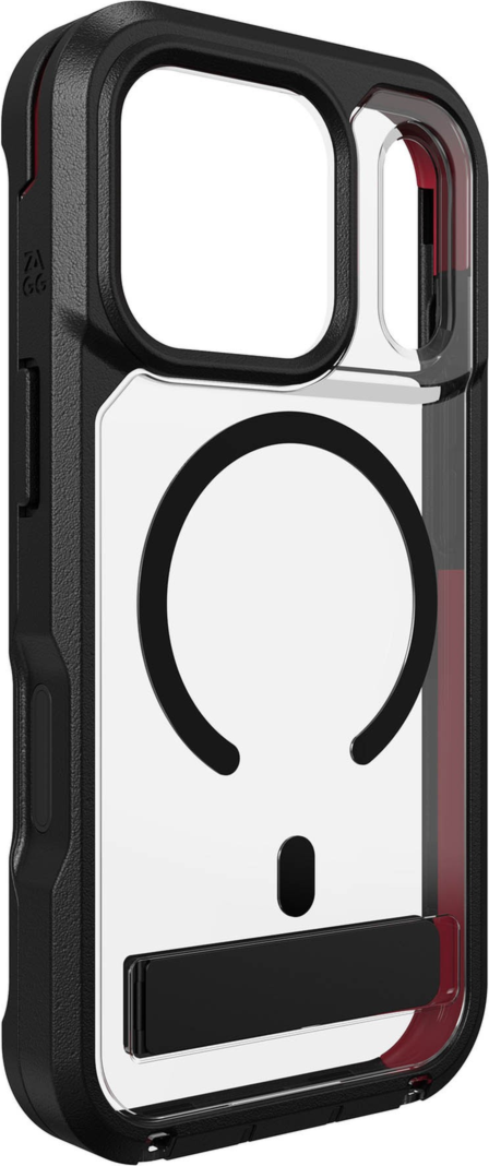 Protecting devices from drops up to 22 feet, the ZAGG Rainier case offers extreme protection with a kickstand and magnetic ring compatible with MagSafe and magnetic accessories.