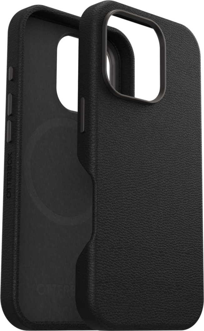 iPhone 16 Pro Otterbox Symmetry Cactus Leather w/MagSafe case - Black - Noir Ash