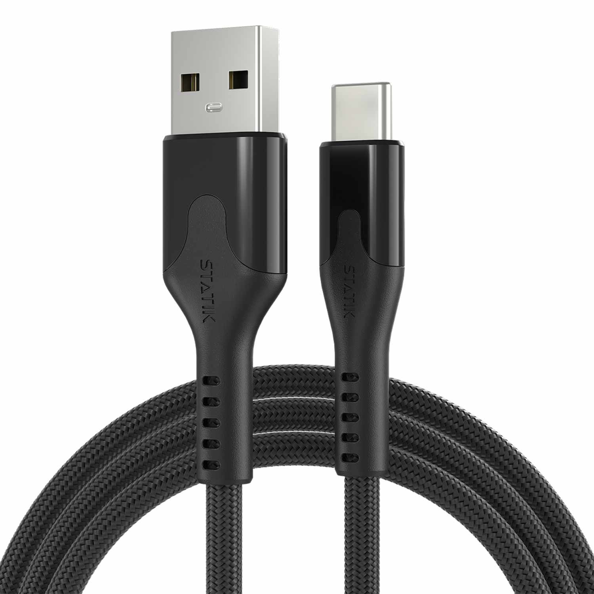 Statik - MagStack Charge/Sync Cable USB-A to USB-C 4ft Black