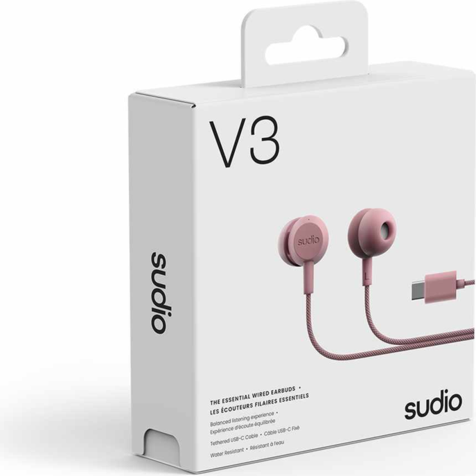 Sudio - V3s Essential Wired Earbuds - Pink