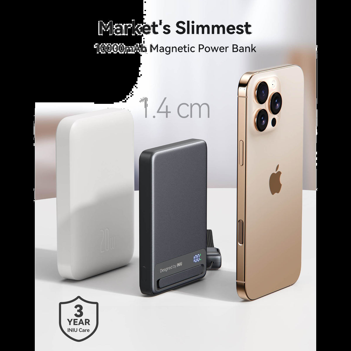 INIU MAGPRO SLIM 10,000mAh POWER BANK - BLACK