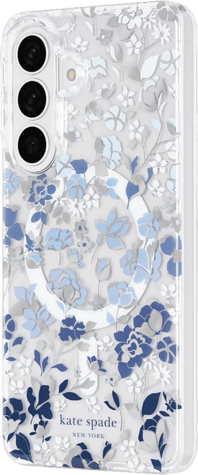Kate Spade - Étui de protection avec aimants Flowerbed Blue pour Samsung Galaxy S26