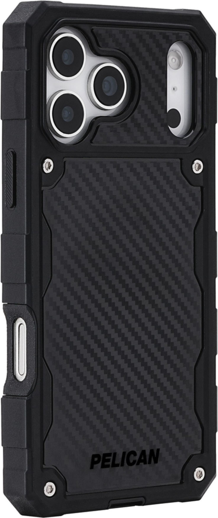 <p>The Pelican Shield MagSafe Case offers 24-foot drop protection, featuring a dual-layer defense, carbon fiber, a textured grip, a versatile belt clip/stand, and MagSafe charging compatibility.</p>
