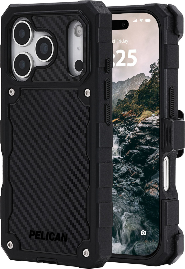 Pelican - Shield MagSafe Case with Holster for Apple iPhone 17 Pro - Carbon Fiber