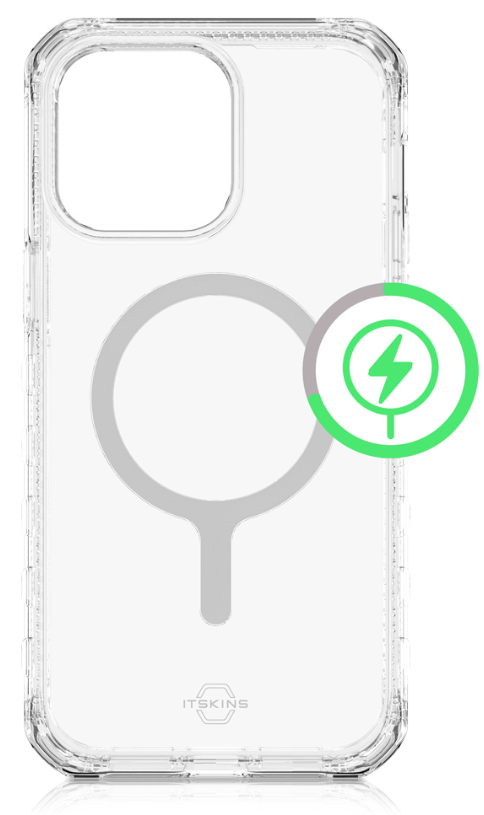 ITSKINS - iPhone 14 Pro Max - Supreme_R Ombre MagSafe Case - Transparent White Print