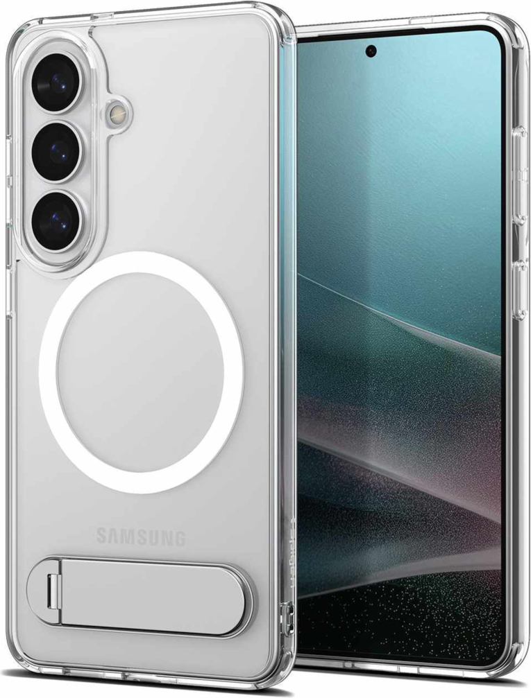 Spigen - Slim Armor Essential S Case w/Magnets Clear White for Samsung Galaxy S26