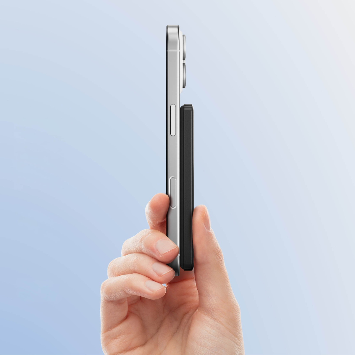 Batterie externe portable magnétique sans fil HyperGear Power Pack Mag 5000 mAh ultramince transparente