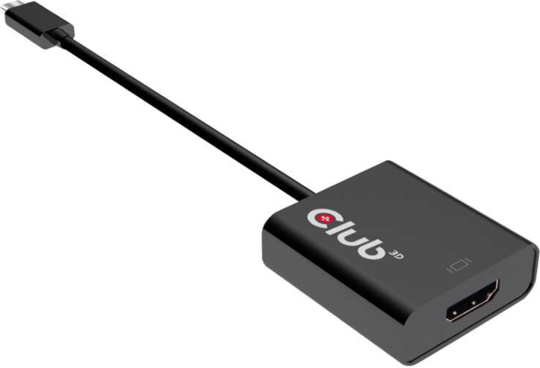 Club3D CAC-2504 Adaptateur Actif USB-C 3.1 Gen 1 vers HDMI 2.0 4K60HZ HDR Noir