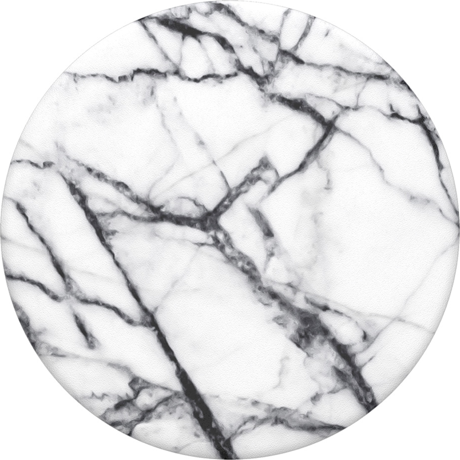 Popsockets - Popgrips Swappable Nature Device Stand And Grip - Dove White Marble