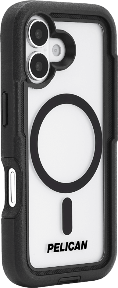 Pelican - Étui MagSafe Voyager avec étui pour Apple iPhone 17 - Noir et transparent