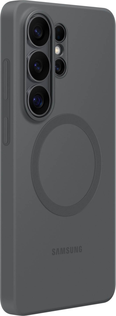 The Samsung Silicone Magnet Case offers a comfortable grip with a silky-smooth finish and a built-in magnet for seamless compatibility with magnetic charging and accessories.