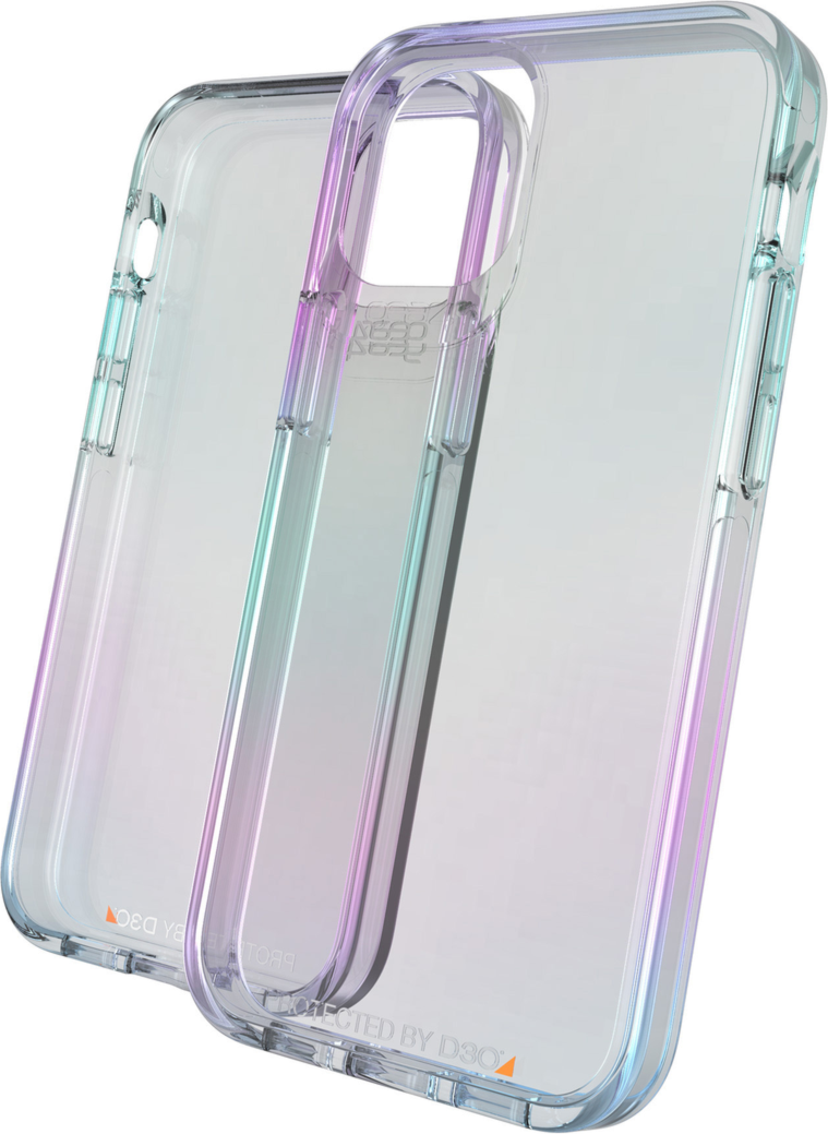 The Gear4 D3O Iridescent Crystal Palace Case has a protective sleek transparent construction that best shows off the cellular device with a patter of lustrous colour.