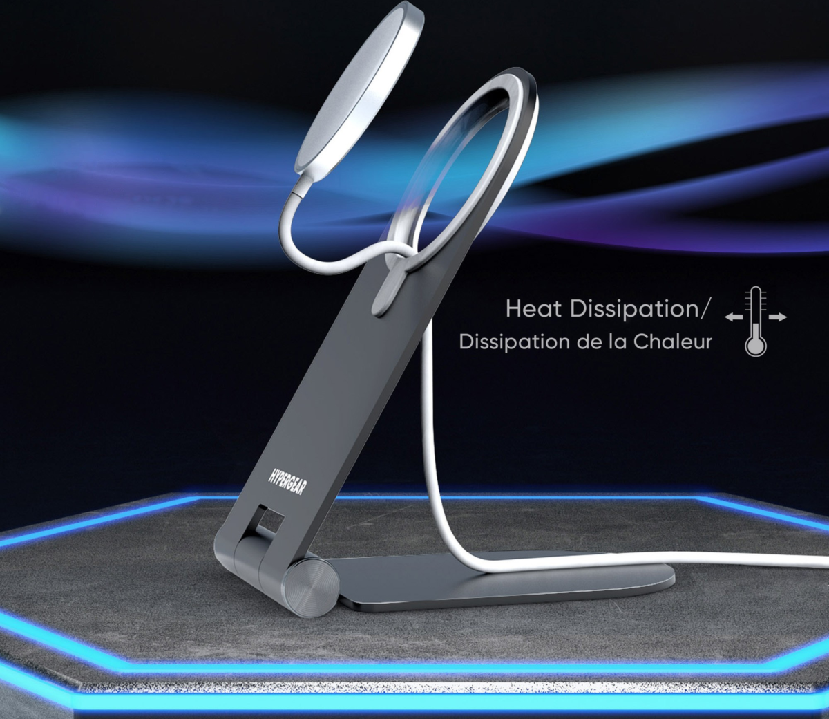 Support en aluminium HyperGear MagView pour chargeur MagSafe
