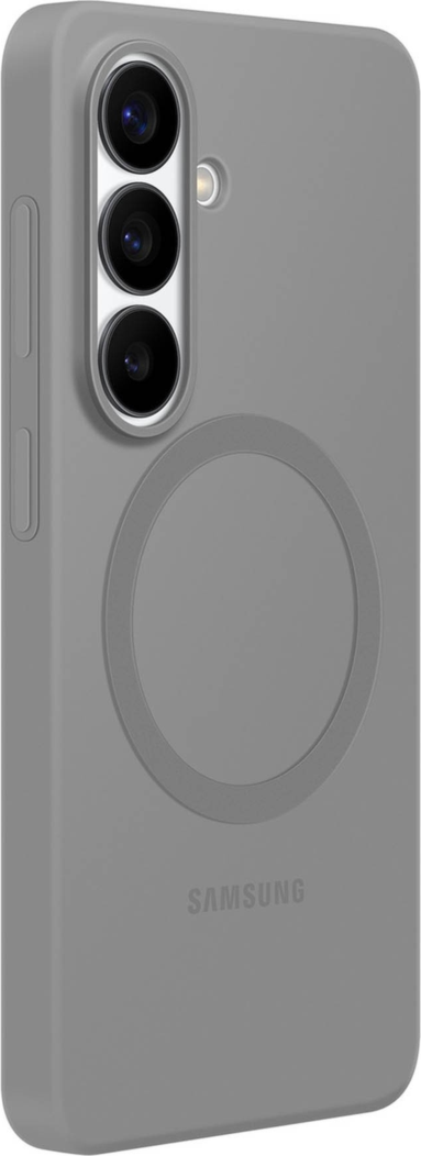 The Samsung Silicone Magnet Case offers a comfortable grip with a silky-smooth finish and a built-in magnet for seamless compatibility with magnetic charging and accessories.