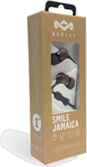 Immerse yourself in rich sound with the beautifully designed The House of Marley Smile Jamaica in-ear headphones.