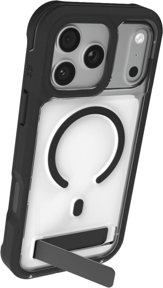 ZAGG - Rainier Snap Case with Kickstand for Apple iPhone 17 Pro Max - Black