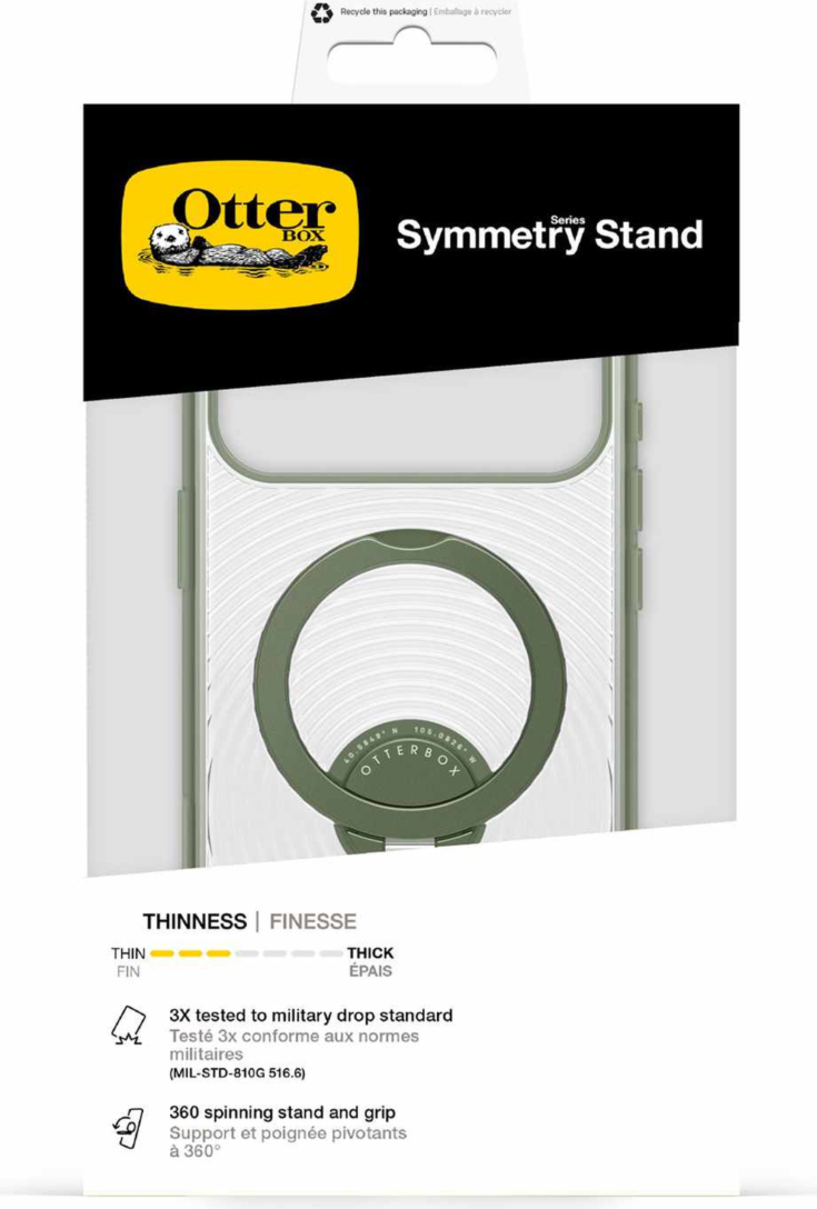 OtterBox - Coque Symmetry Stand MagSafe, couleur Calyx Green, pour iPhone 18 Pro Max/17 Pro Max