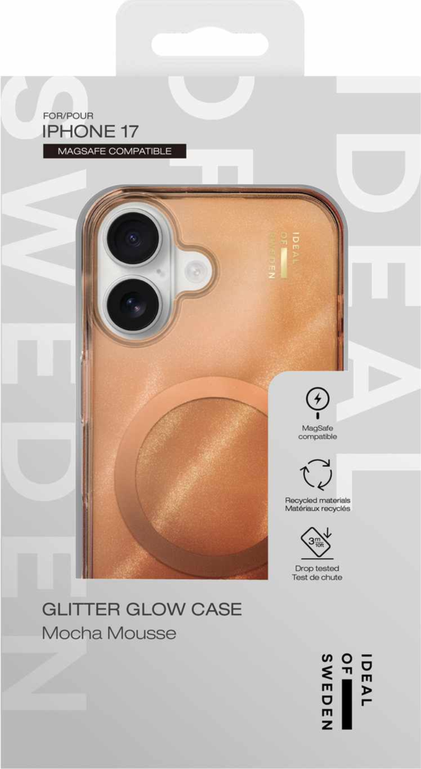 Ideal of Sweden IDCLCMSI2561562 Étui Glitter Glow MagSafe Mocha Mousse pour iPhone 17