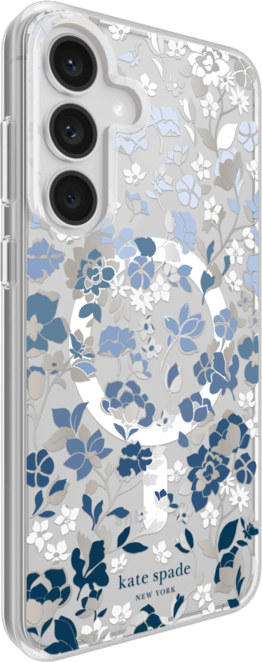 Kate Spade - Protective Case with Magnet for Samsung Galaxy S25 FE - Flowerbed Blue