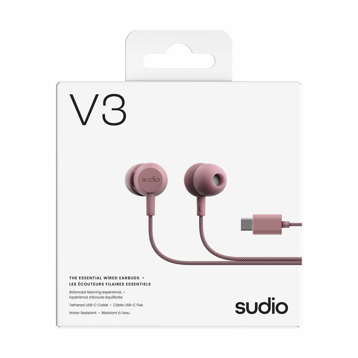 Sudio - V3s Essential Wired Earbuds - Pink
