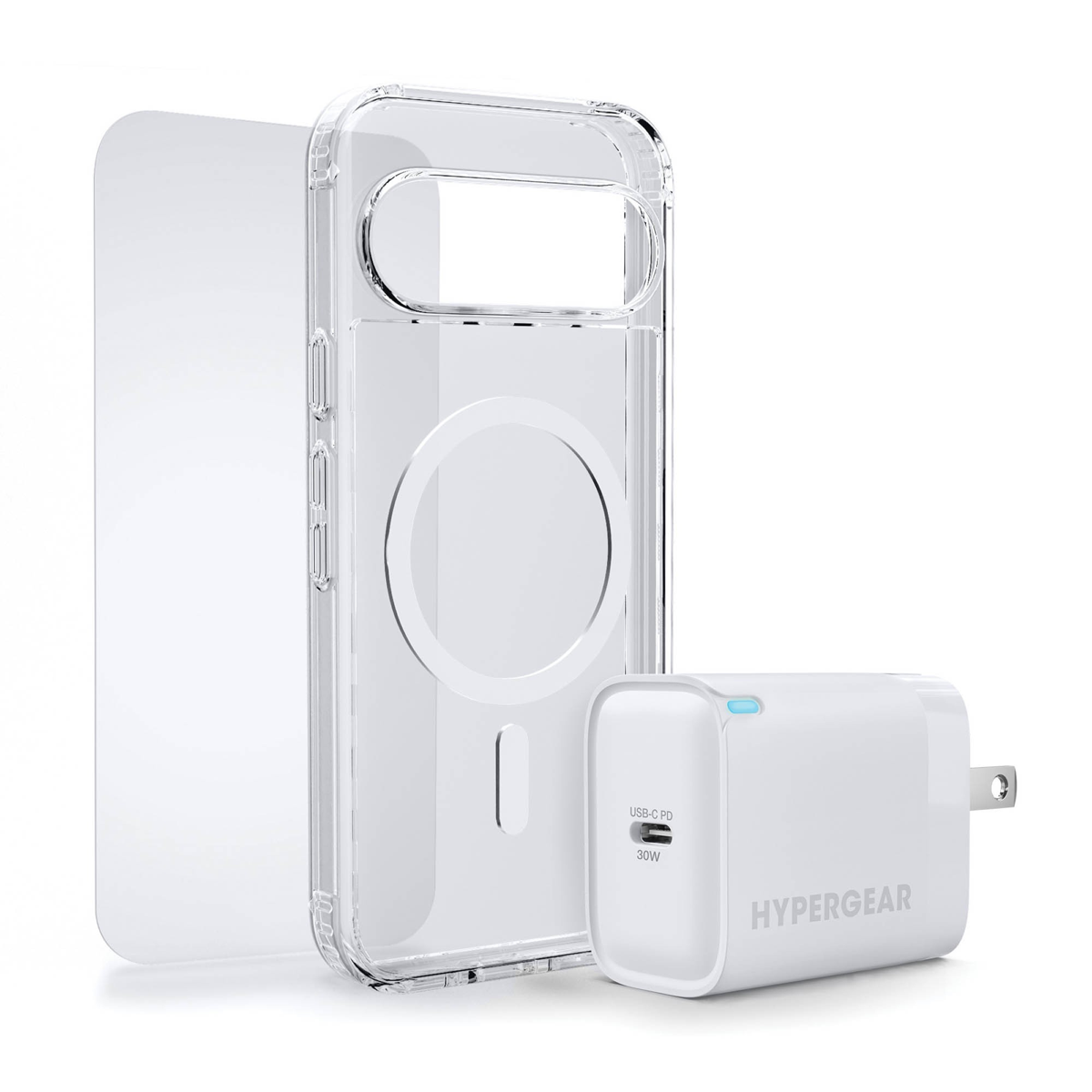 Google Pixel 11 Pro XL HyperGear Bundle - 30W Hub, Glass, Case w/Magsafe