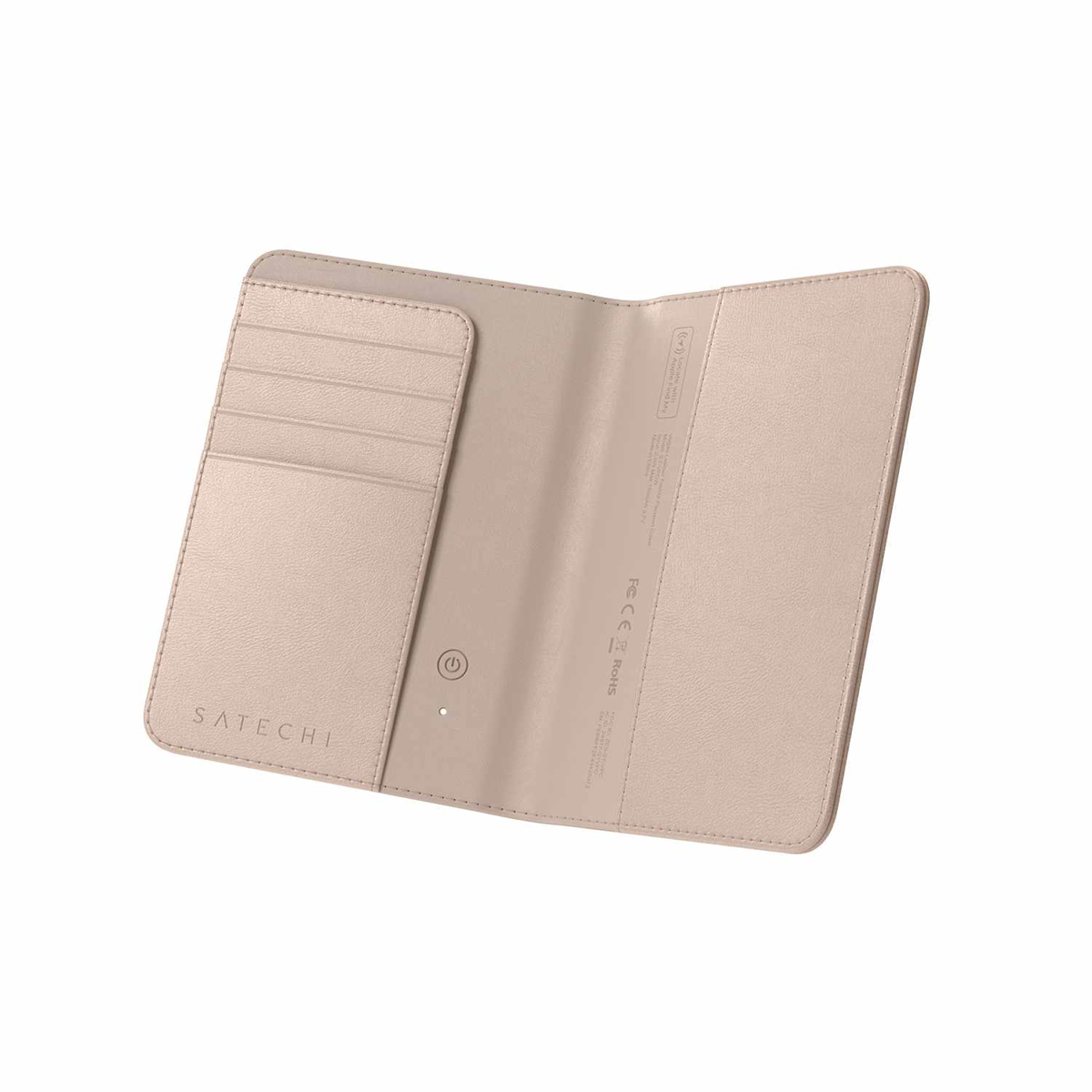 Satechi - Vegan-Leather Passport Cover with Find My Desert Rose