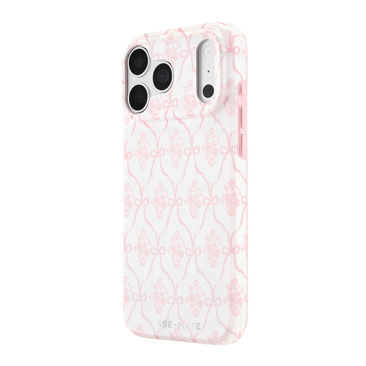 The Case-Mate Trellis Bow case combines a delicate bow and glitter trellis design with 12-foot drop protection and built-in MagSafe magnets.