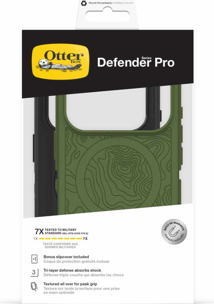 OtterBox - Defender Pro MagSafe Case w/Extra Slipcover Black/Ponderosa Peak for iPhone 18 Pro/17 Pro in Bulk Packaging