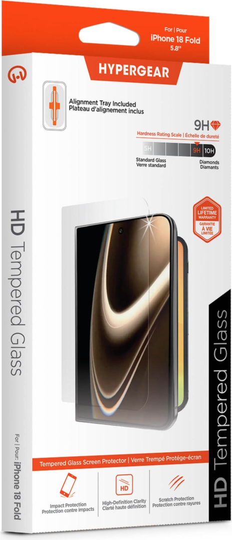 iPhone Duo HyperGear Tempered Glass Screen Protector w/Dust-Free Install Tray clear