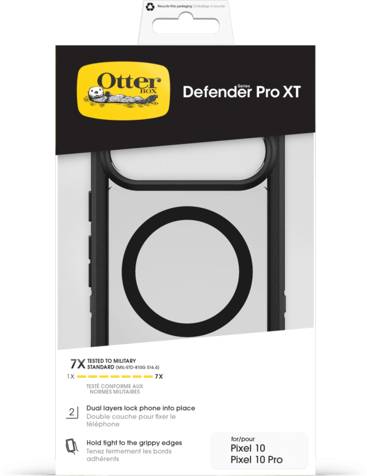 Get sleek, legendary phone protection with the OtterBox Defender Series Pro XT with MagSafe, a rugged dual-layer design that guards devices against drops, dirt, scrapes, and bumps.