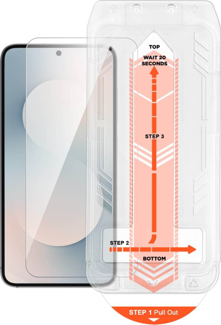 Samsung Galaxy S26 FE HyperGear Tempered Glass Screen Protector w/Dust-Free Install Tray clear