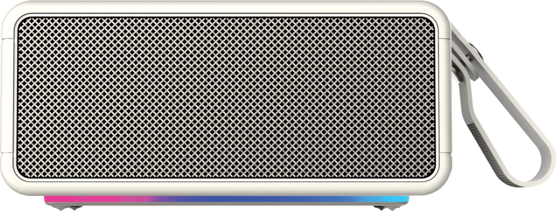 Enceinte Bluetooth sans fil rétro portable Mellow 80 W - Crème