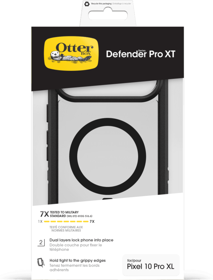 OtterBox 7798266 Étui Defender Pro XT Clear avec Magnets Dark Side pour Google Pixel 10 Pro XL