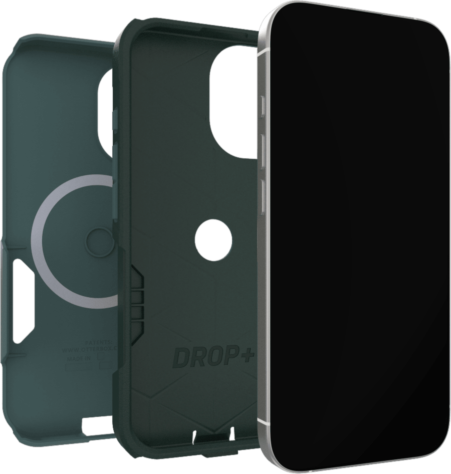 The OtterBox Commuter Series with MagSafe is a rugged, pocket-friendly case offering 3X military standard drop protection and features built-in magnets for MagSafe accessories.