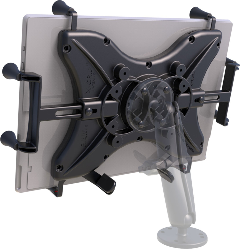 This holder by RAM consists of a composite spring loaded holder, expandable grip arms and additional bottom support keeper.