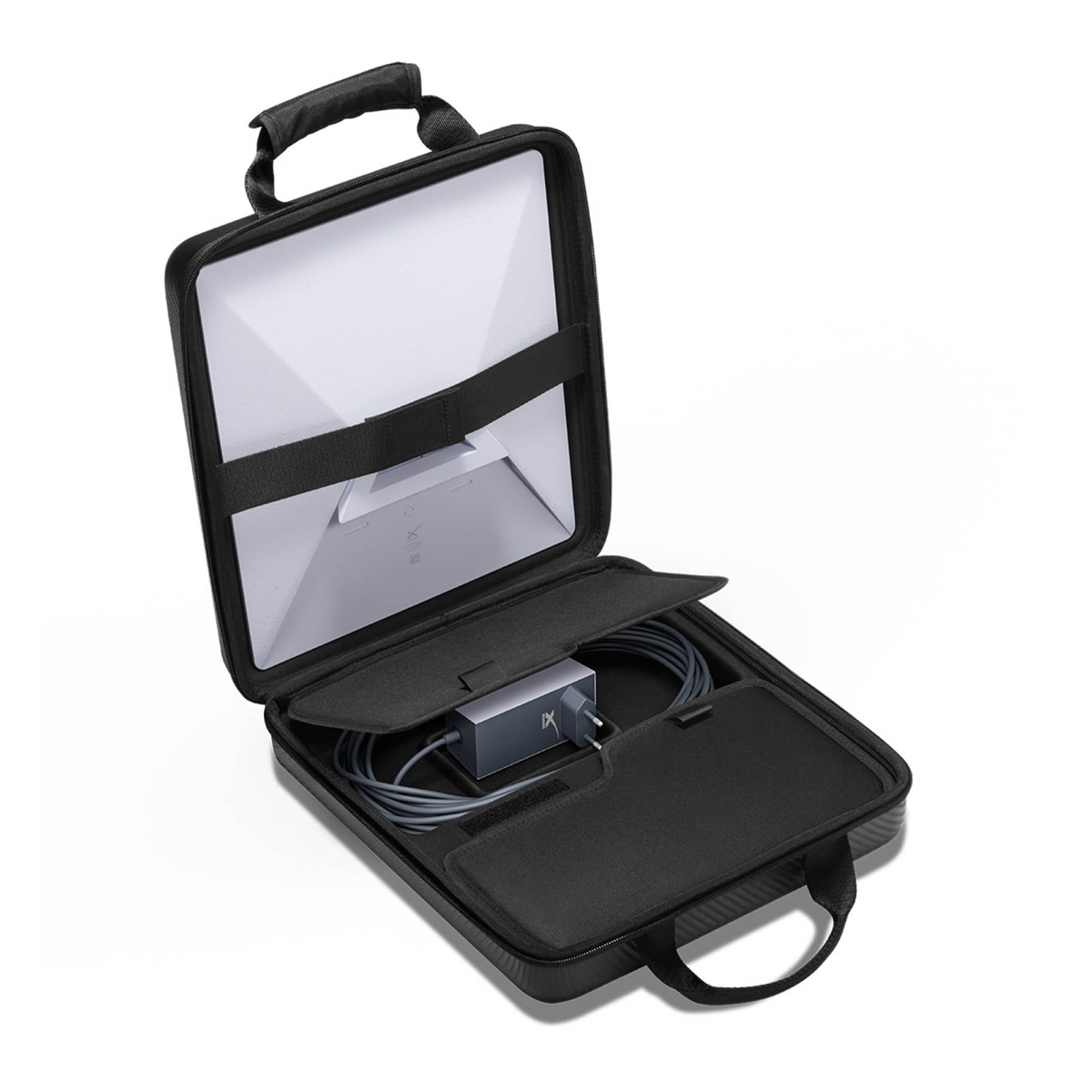 Spigen Starlink Mini SpaceX Carrying Case provides rugged travel protection and organized storage for the Starlink Mini system and accessories.