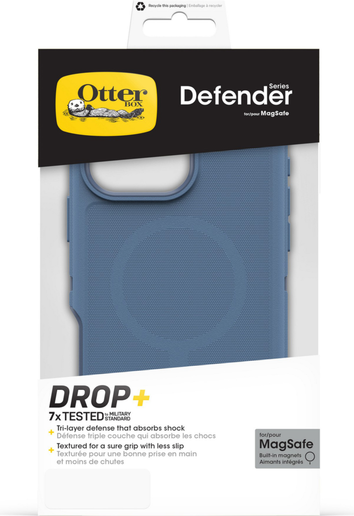 The OtterBox Defender Series Pro with MagSafe is the toughest case providing rugged protection against harsh drops. Equipped with MagSafe magnets and non-slip texturing.