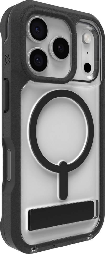 ZAGG - Rainier Snap Case with Kickstand for Apple iPhone 17 Pro - Black