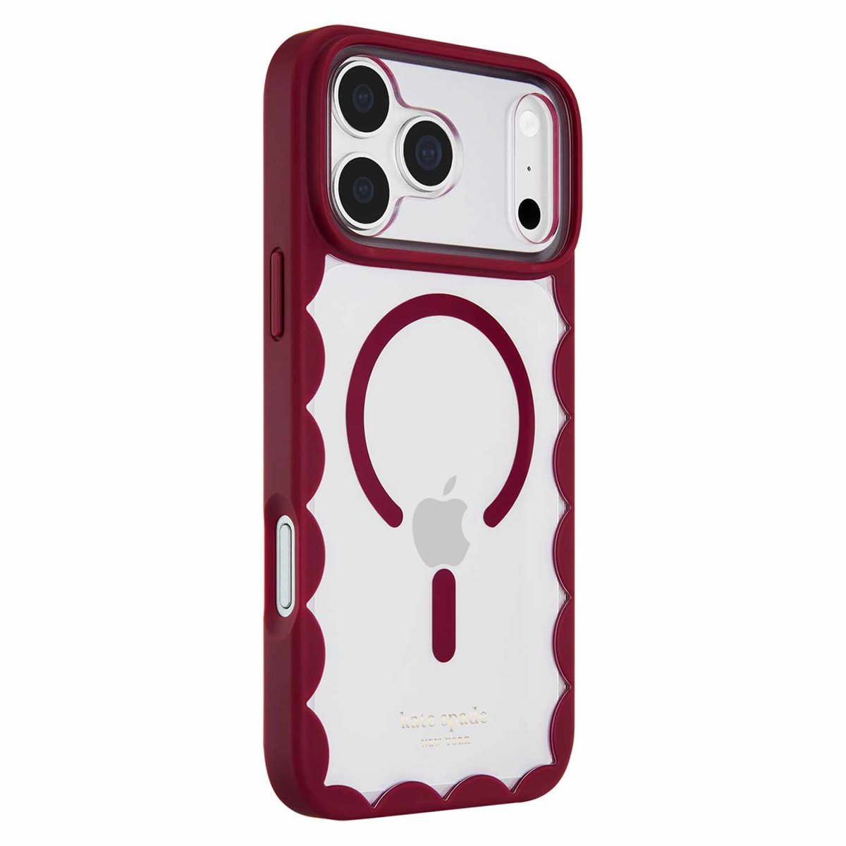 Kate Spade - Étui MagSafe Scallop Cherry Glaze pour iPhone 18 Pro/17 Pro
