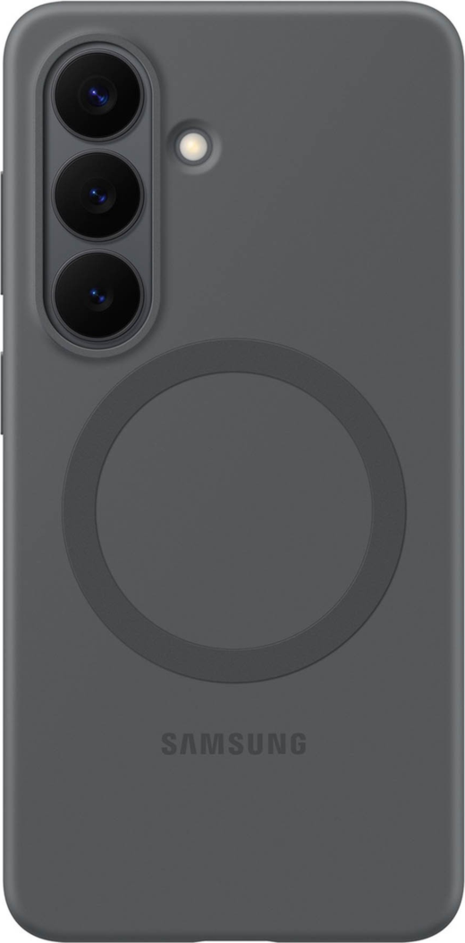 The Samsung Silicone Magnet Case offers a comfortable grip with a silky-smooth finish and a built-in magnet for seamless compatibility with magnetic charging and accessories.