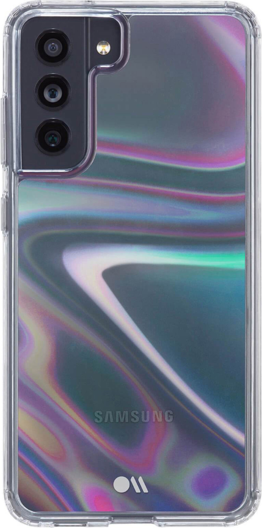 Case-Mate - Soap Bubble Case w/ Micropel - Samsung Galaxy S21 FE 5G - Iridescent