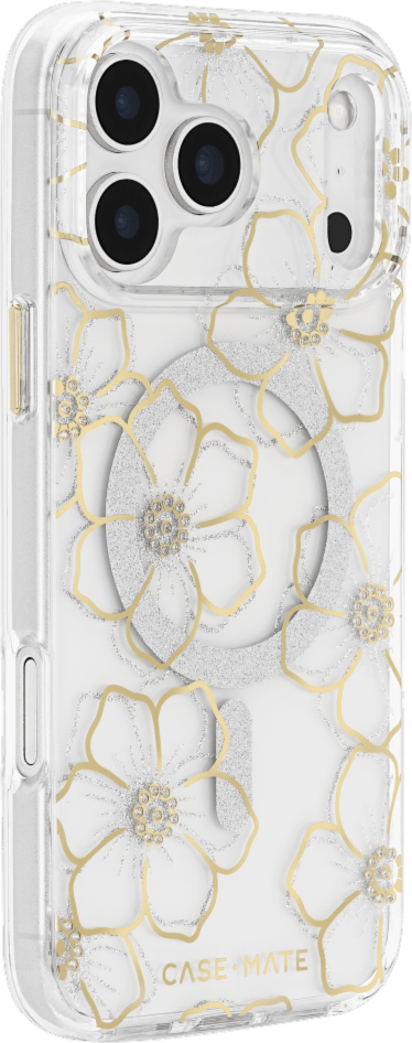 Case-Mate - Floral Gems MagSafe Case for Apple iPhone 17 Pro Max - Gold