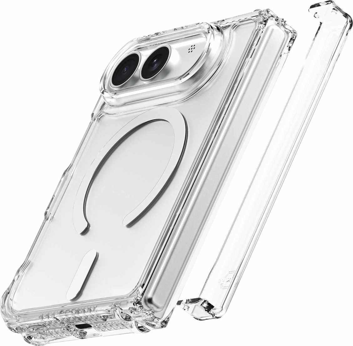ITSKINS - Hybrid_R Hinge MagSafe Clear Case for iPhone Duo