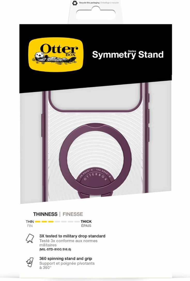 OtterBox - Symmetry Stand MagSafe Case Vinum Purple for iPhone 18 Pro Max/17 Pro Max