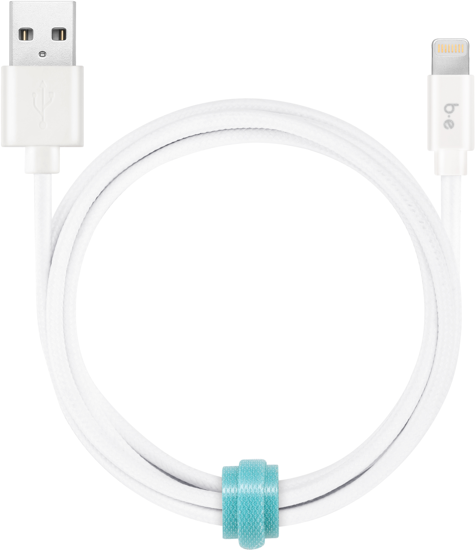 4ft Lightning Braided Charge/Sync Cable - White