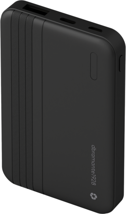DBRAMANTE1928 Re-Charge Banque d’alimentation mince à charge rapide à double port universelle - 5 000 mAh clair