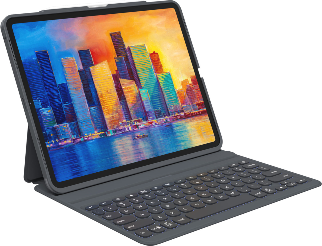 ZAGG Pro Keys Case for Apple iPad Pro 12.9in (2022-2018) - Charcoal